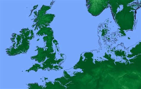 Map of Flooded Europe (50m) | Sea level rise, Sea level, Map of britain