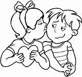 Kiss Love  Kids Coloring Pages sketch template