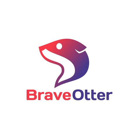 Simple flat modern Otter logo design 4967281 Vector Art at Vecteezy