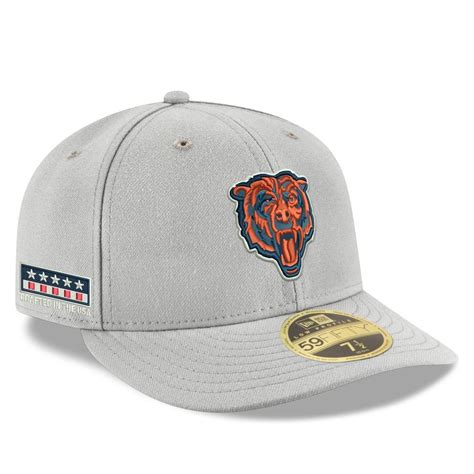 Men's Chicago Bears New Era Gray Crafted in the USA Low Profile 59FIFTY ...