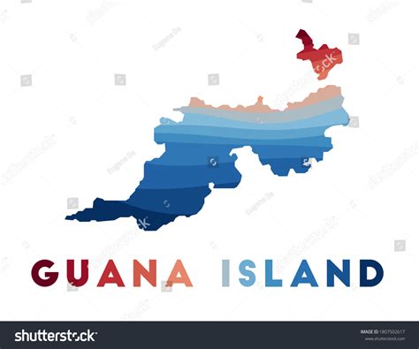 Guana Island map. Map of the island with - Royalty Free Stock Vector 1807502617 - Avopix.com