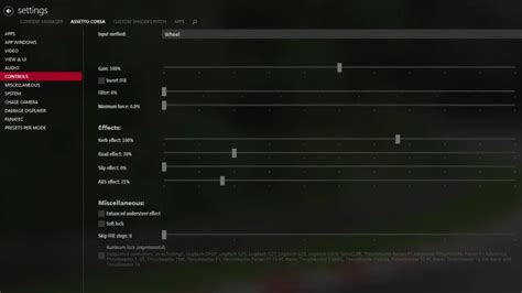 Best Assetto Corsa Logitech G923 Force Feedback Settings