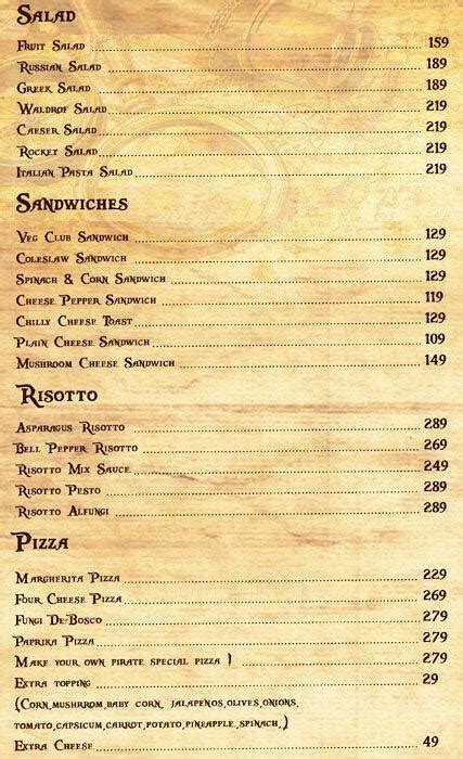 The Pirates Deck Menu, Menu for The Pirates Deck, Paddapukur, Kolkata - Zomato