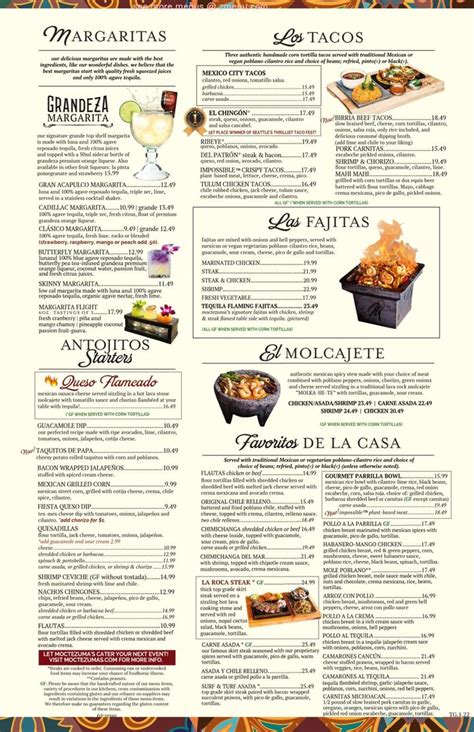 Online Menu of Moctezumas Mexican Restaurant & Tequila Bar Restaurant ...