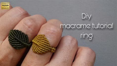 Macrame ring tutorial|simple and quick tutorial of macrame ring|leaf ...