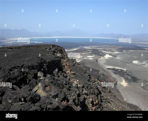 View overlooking Lake Assal, lowest place in Africa and Saltiest Place ...