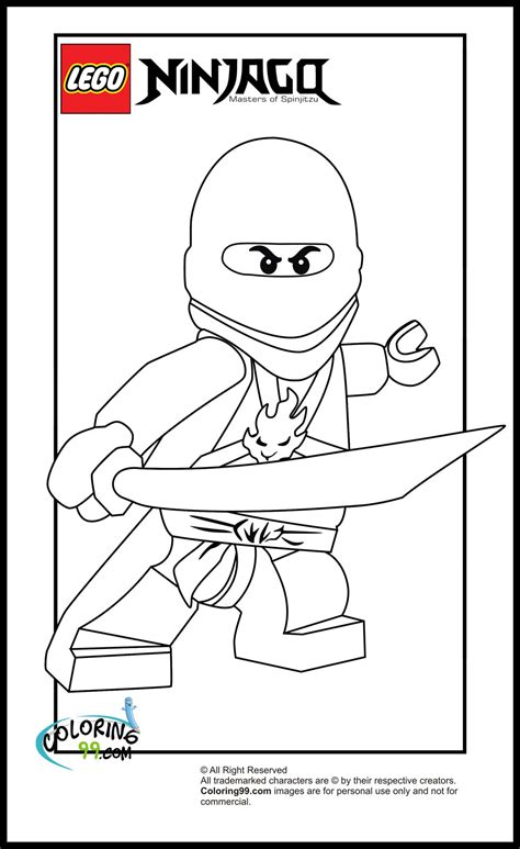 LEGO Ninjago Kai Coloring Pages | Team colors