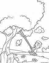 Swing Coloring Page sketch template