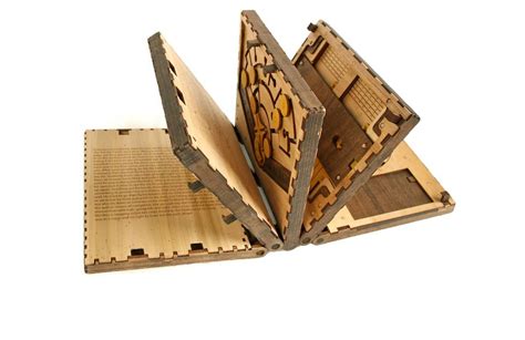 This Wooden Puzzle Book Makes You Solve A Puzzle To Turn Each Page ...