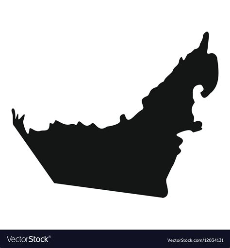 United arab emirates map icon simple style Vector Image