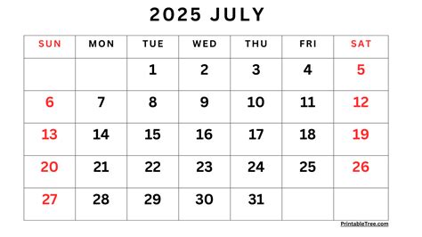 July Calendar 2025 Pdf Template Free - Megan Hill