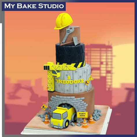 Tower Construction Cake - My Bake Studio