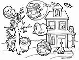 30 Cute Halloween Coloring Pages For Kids sketch template