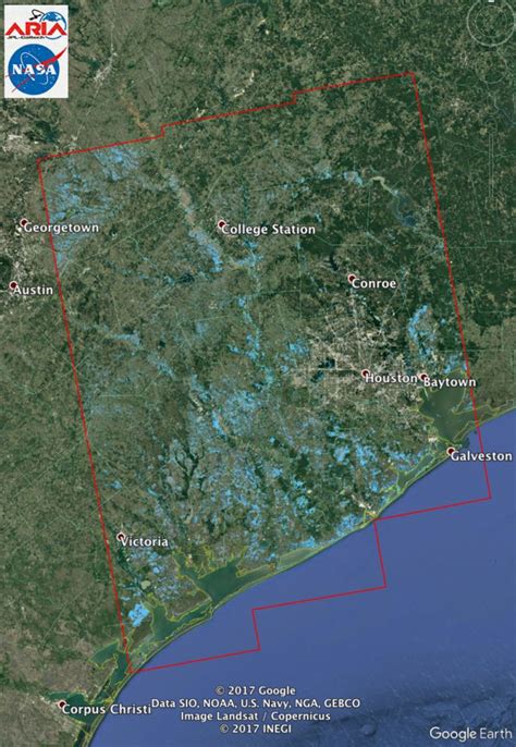 Space Images | New Nasa Satellite Flood Map Of Southeastern Texas - Conroe Texas Flooding Map ...