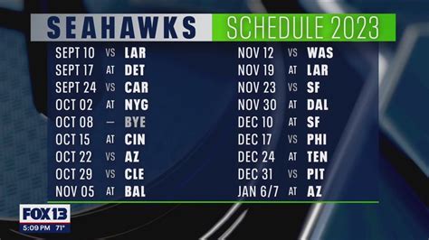 Seahawks to host 49ers on Thanksgiving as part of 2023 schedule | FOX 13 Seattle - YouTube