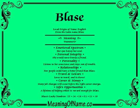 Blase - Meaning of Name