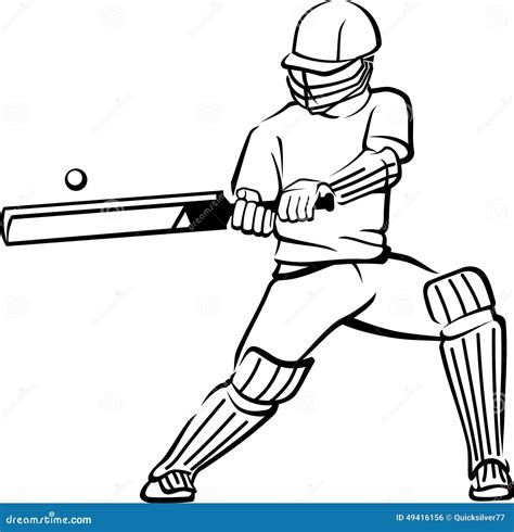 Cricket Bat Swing Stock Vector - Image: 49416156