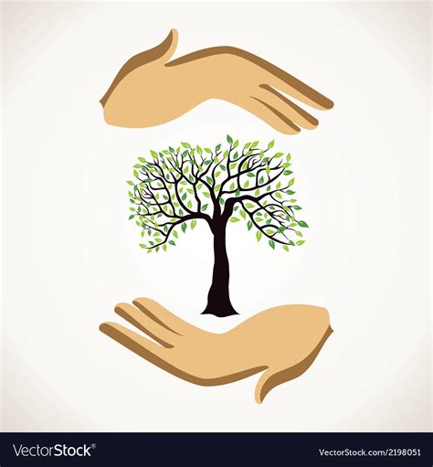 Save tree concept Royalty Free Vector Image - VectorStock