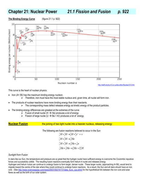 Fission and Fusion notes