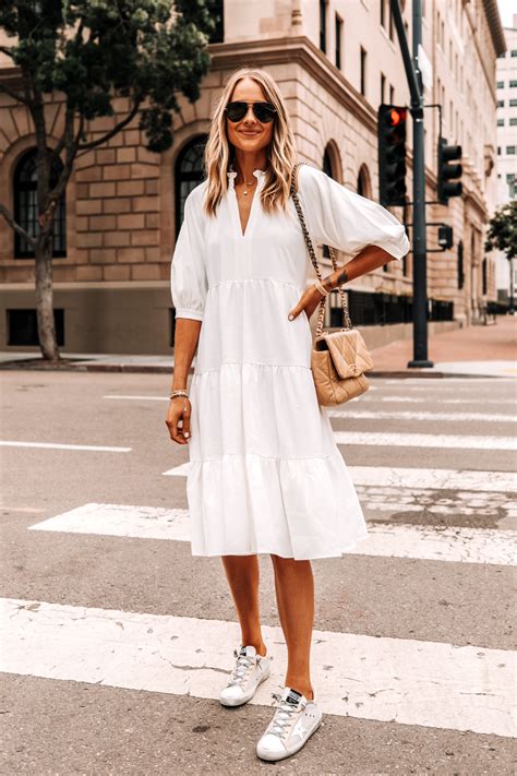 My Favorite Summer Outfit: Breezy White Midi Dress & Golden Goose ...