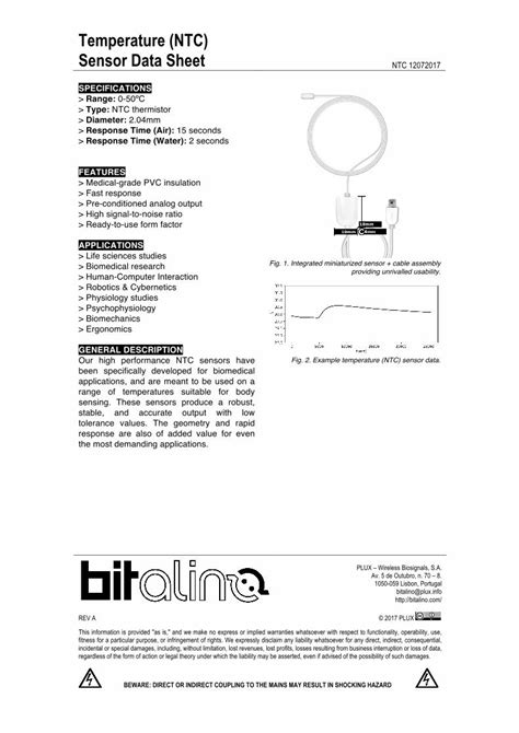 (PDF) Temperature (NTC) Sensor Data Sheet - BITalinobitalino.com/datasheets/NTC_Sensor_Datasheet ...