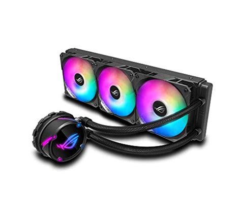 ASUS ROG Strix LC 240 RGB AIO Liquid CPU Cooler 240mm Radiator, Dual 120mm 4-Pin PWM Fans With ...