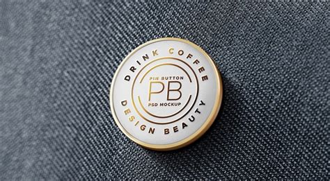 Metal Pin Badge PSD Mockup Logo Mockup, Mockup Psd, Name Badges, Pin Badges, Lapel Pins Suit ...