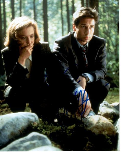 Gillian Anderson and David Duchovny Signed Autographed 8x10 the X-files ...