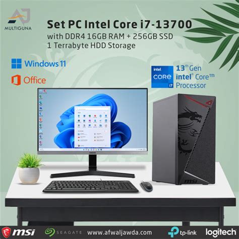 Jual Set PC Komputer Intel Core i7-13700 Gen-13 RAM 16GB SSD || Frameless - Kab. Tangerang ...