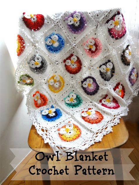 Little Treasures: Crochet Owl Blanket Pattern