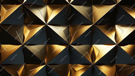 Premium Photo | The gold and black geometric pattern of the gold ...