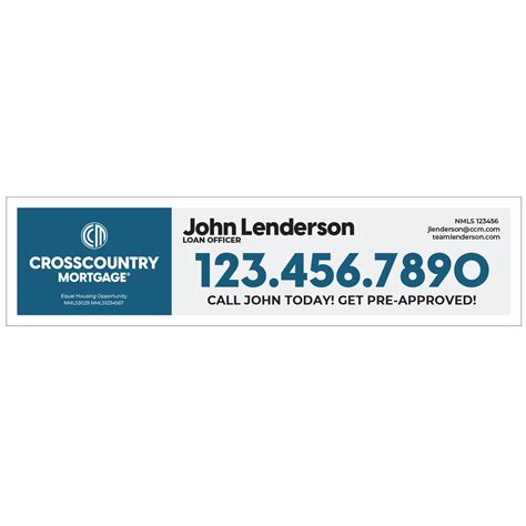 Yard Sign Rider (24" x 6") – CrossCountry Mortgage Promo Store