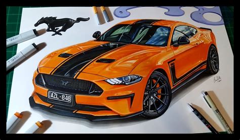 Mustang Art Commissions | Mustang Drawings | GT40 Drawings