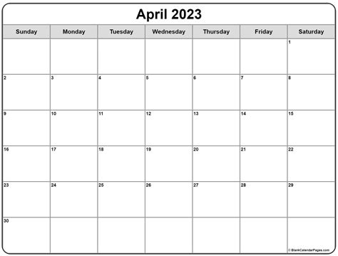 Printable Monthly Calendar April 2023 - Printable Calendar 2023