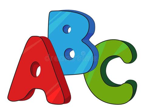 Cartoon Image of ABC Letters Stock Vector - Illustration of line ...