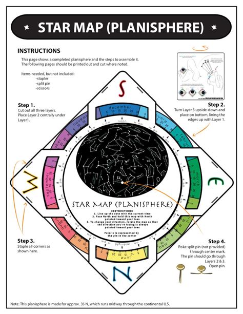 Star Map Planisphere Printable File - Etsy México