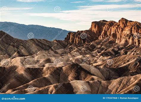 Rock Formations at Zabriskie Point, Death Valley National Park, Nevada, USA. Stock Photo - Image ...