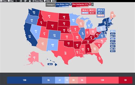 My prediction for a 2024 US presidential election electoral college map (prediction made April ...