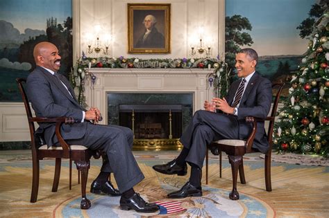 Photo Fab: Steve Harvey Interviews President Obama at the White House - Essence | Essence