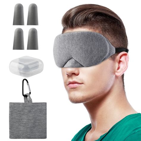 Kapmore Sleep Mask Cotton Sleep Eye Mask for Men Women 3D Grey Contoured Cup Eye Mask for ...