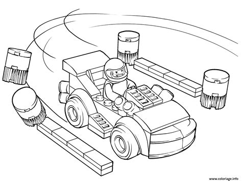 Coloriage Lego Juniors Racing Car Driver Dessin Lego Junior à imprimer