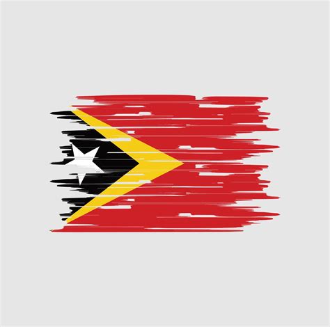 Timor Leste Flag Brush 6129998 Vector Art at Vecteezy