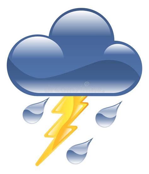 Weather icon clipart lightning thunder storm illus. A weather icon ...