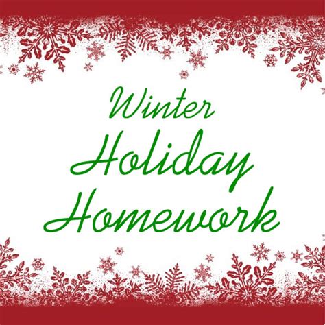 Winter Holiday Homework 2022-23 - KDMA International