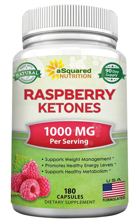 All Natural Raspberry Ketones 1000mg - 180 Capsules - Weight Loss ...