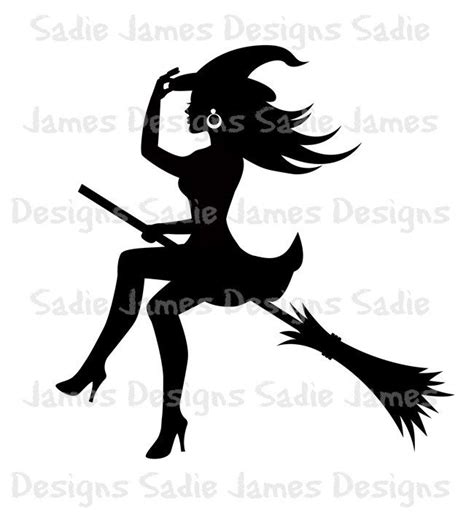 Halloween Witch SVG and Silhouette Studio cutting file | Etsy