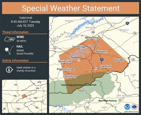 NWS Morristown on Twitter: "A special weather statement has been issued ...