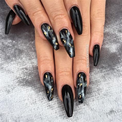 59 Likes, 3 Comments - Elize Beauty (@elizebeauty) on Instagram: “Black, marble & gold leaf for ...