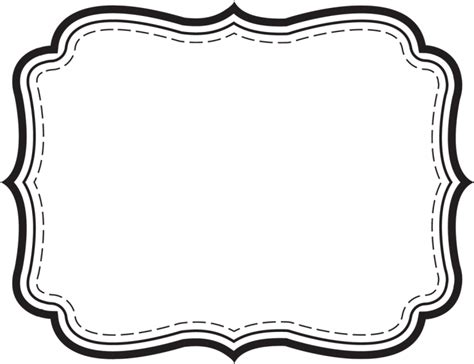 Label Clipart Black And White Png