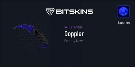 Karambit | Doppler Sapphire (Factory New) - CS2 Skins | Find and Trade ...